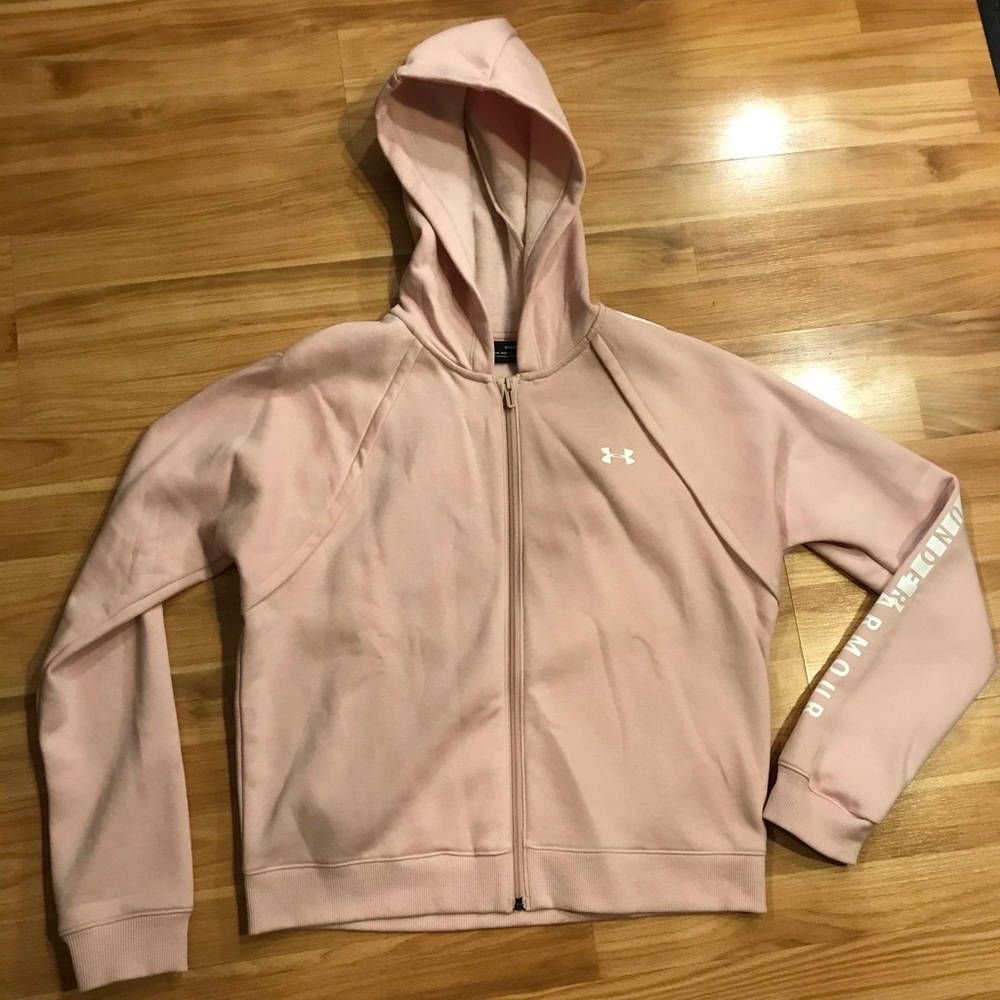 Under Armour zip up hoodie pink/purple medium